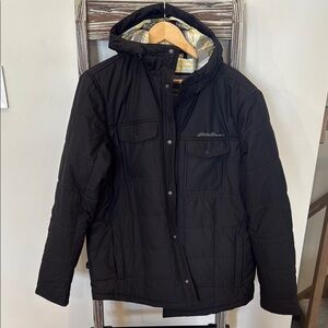 Eddie Bauer Men's Black Hooded Jacket